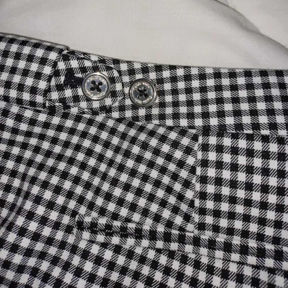 Calvin Klein Black and White Gingham Trousers - Picture 7 of 8